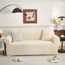 3D Baroque Floral Stretch Sofa Cover Elastic Polar Fleece Couch Slipcover with Straps by Slipcover KAS™