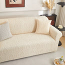 3D Baroque Floral Stretch Sofa Cover Elastic Polar Fleece Couch Slipcover with Straps by Slipcover KAS™
