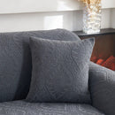3D Baroque Floral Stretch Sofa Cover Elastic Polar Fleece Couch Slipcover with Straps by Slipcover KAS™