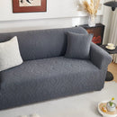 3D Baroque Floral Stretch Sofa Cover Elastic Polar Fleece Couch Slipcover with Straps by Slipcover KAS™
