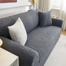 3D Baroque Floral Stretch Sofa Cover Elastic Polar Fleece Couch Slipcover with Straps by Slipcover KAS™
