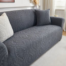 3D Baroque Floral Stretch Sofa Cover Elastic Polar Fleece Couch Slipcover with Straps by Slipcover KAS™