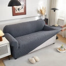 3D Baroque Floral Stretch Sofa Cover Elastic Polar Fleece Couch Slipcover with Straps by Slipcover KAS™