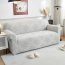 3D Damask Jacquard Stretch Sofa Cover Thick Polar Fleece Couch Slipcover with Straps by Slipcover KAS™