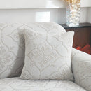 3D Damask Jacquard Stretch Sofa Cover Thick Polar Fleece Couch Slipcover with Straps by Slipcover KAS™