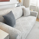 3D Damask Jacquard Stretch Sofa Cover Thick Polar Fleece Couch Slipcover with Straps by Slipcover KAS™