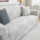 3D Damask Jacquard Stretch Sofa Cover Thick Polar Fleece Couch Slipcover with Straps by Slipcover KAS™
