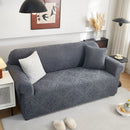 3D Damask Jacquard Stretch Sofa Cover Thick Polar Fleece Couch Slipcover with Straps by Slipcover KAS™