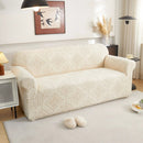 3D Damask Jacquard Stretch Sofa Cover Thick Polar Fleece Couch Slipcover with Straps by Slipcover KAS™