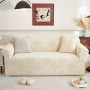 3D Damask Jacquard Stretch Sofa Cover Thick Polar Fleece Couch Slipcover with Straps by Slipcover KAS™