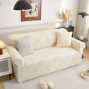 3D Damask Jacquard Stretch Sofa Cover Thick Polar Fleece Couch Slipcover with Straps by Slipcover KAS™