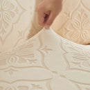 3D Damask Jacquard Stretch Sofa Cover Thick Polar Fleece Couch Slipcover with Straps by Slipcover KAS™