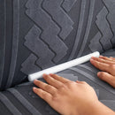 3D Embossed Geometric Couch Slipcover, Stretch Washable Non Slip Furniture Protector by Slipcover KAS™