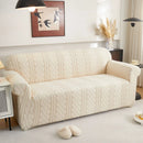 3D Embossed Geometric Couch Slipcover, Stretch Washable Non Slip Furniture Protector by Slipcover KAS™