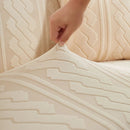 3D Embossed Geometric Couch Slipcover, Stretch Washable Non Slip Furniture Protector by Slipcover KAS™