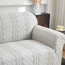 3D Embossed Geometric Couch Slipcover, Stretch Washable Non Slip Furniture Protector by Slipcover KAS™