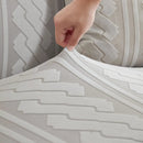 3D Embossed Geometric Couch Slipcover, Stretch Washable Non Slip Furniture Protector by Slipcover KAS™