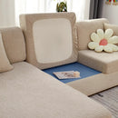 Sunflower Jacquard Fleece Stretchable Cushion Cover, Non-Slip Furniture Covers for Pets, L Shaped Couch Cushion Covers by Slipcover KAS™