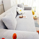 3D Leaves Jacquard Couch Slipcovers Non-Slip Cozy Stretchy Couch Covers for Sectional by Slipcover KAS™