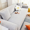 3D Leaves Jacquard Couch Slipcovers Non-Slip Cozy Stretchy Couch Covers for Sectional by Slipcover KAS™