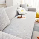 3D Leaves Jacquard Couch Slipcovers Non-Slip Cozy Stretchy Couch Covers for Sectional by Slipcover KAS™