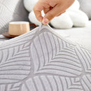 3D Leaves Jacquard Couch Slipcovers Non-Slip Cozy Stretchy Couch Covers for Sectional by Slipcover KAS™