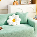 3D Leaves Jacquard Couch Slipcovers Non-Slip Cozy Stretchy Couch Covers for Sectional by Slipcover KAS™