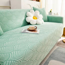 3D Leaves Jacquard Couch Slipcovers Non-Slip Cozy Stretchy Couch Covers for Sectional by Slipcover KAS™
