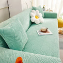3D Leaves Jacquard Couch Slipcovers Non-Slip Cozy Stretchy Couch Covers for Sectional by Slipcover KAS™