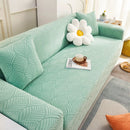 3D Leaves Jacquard Couch Slipcovers Non-Slip Cozy Stretchy Couch Covers for Sectional by Slipcover KAS™