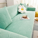 3D Leaves Jacquard Couch Slipcovers Non-Slip Cozy Stretchy Couch Covers for Sectional by Slipcover KAS™