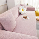 3D Leaves Jacquard Couch Slipcovers Non-Slip Cozy Stretchy Couch Covers for Sectional by Slipcover KAS™