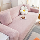3D Leaves Jacquard Couch Slipcovers Non-Slip Cozy Stretchy Couch Covers for Sectional by Slipcover KAS™