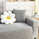 3D Leaves Jacquard Couch Slipcovers Non-Slip Cozy Stretchy Couch Covers for Sectional by Slipcover KAS™