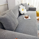 3D Leaves Jacquard Couch Slipcovers Non-Slip Cozy Stretchy Couch Covers for Sectional by Slipcover KAS™