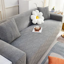 3D Leaves Jacquard Couch Slipcovers Non-Slip Cozy Stretchy Couch Covers for Sectional by Slipcover KAS™