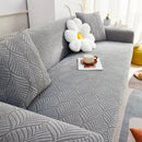 3D Leaves Jacquard Couch Slipcovers Non-Slip Cozy Stretchy Couch Covers for Sectional by Slipcover KAS™