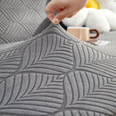 3D Leaves Jacquard Couch Slipcovers Non-Slip Cozy Stretchy Couch Covers for Sectional by Slipcover KAS™