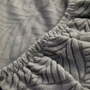 3D Leaves Jacquard Couch Slipcovers Non-Slip Cozy Stretchy Couch Covers for Sectional by Slipcover KAS™