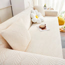 3D Leaves Jacquard Couch Slipcovers Non-Slip Cozy Stretchy Couch Covers for Sectional by Slipcover KAS™