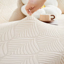 3D Leaves Jacquard Couch Slipcovers Non-Slip Cozy Stretchy Couch Covers for Sectional by Slipcover KAS™
