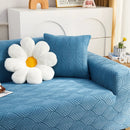 3D Leaves Jacquard Couch Slipcovers Non-Slip Cozy Stretchy Couch Covers for Sectional by Slipcover KAS™