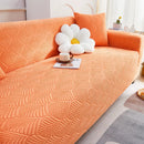 3D Leaves Jacquard Couch Slipcovers Non-Slip Cozy Stretchy Couch Covers for Sectional by Slipcover KAS™