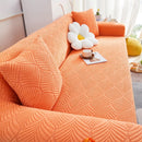 3D Leaves Jacquard Couch Slipcovers Non-Slip Cozy Stretchy Couch Covers for Sectional by Slipcover KAS™