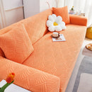 3D Leaves Jacquard Couch Slipcovers Non-Slip Cozy Stretchy Couch Covers for Sectional by Slipcover KAS™