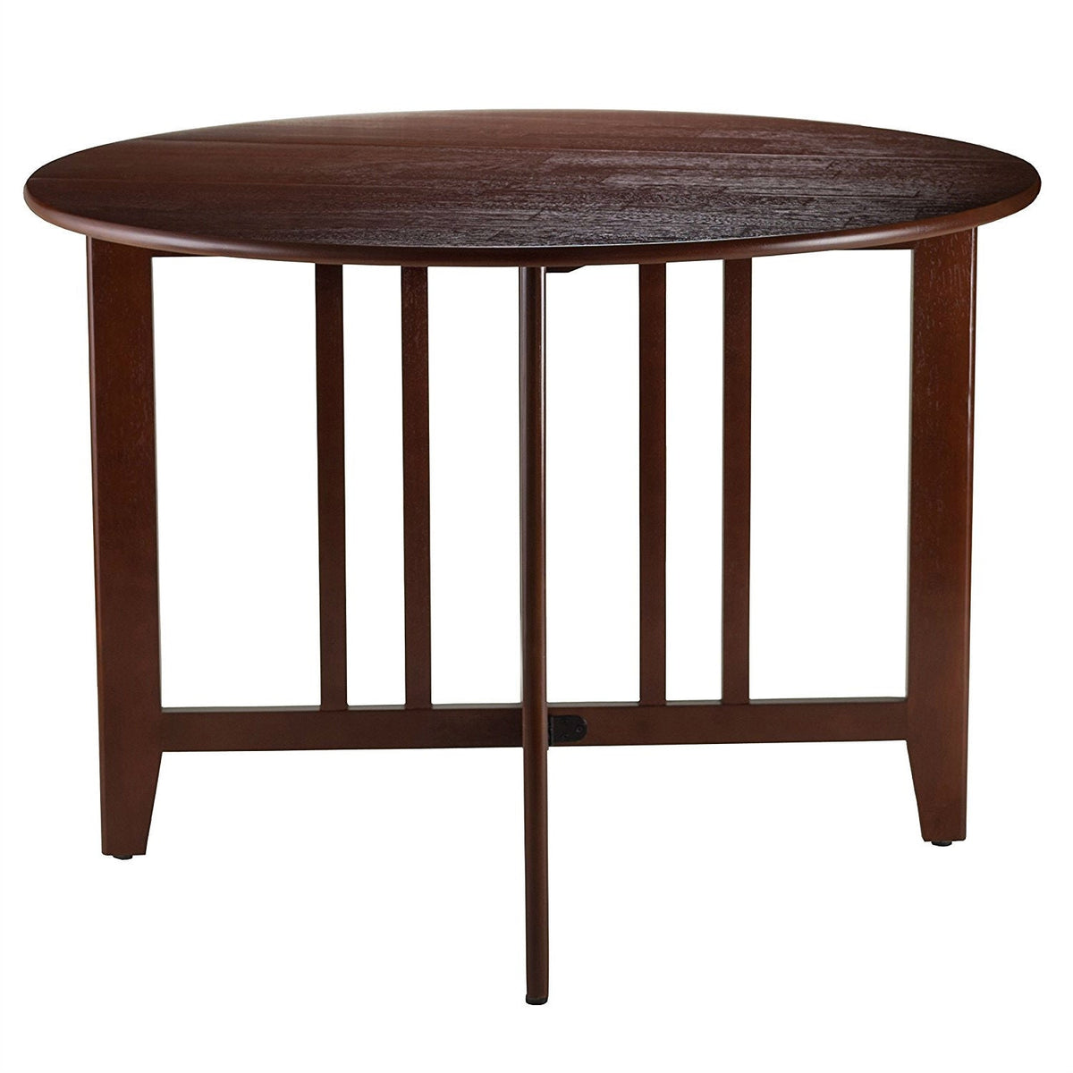 Mission Style Round 42-inch Double Drop Leaf Dining Table, photo 2 of 3