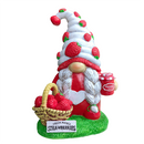 Charming Homestead Strawberry Gnome Garden Statue, 9.5" Farmhouse Style Unique Fruit Home Decor