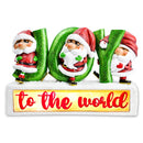 Joy to the World with Holiday Gnomes Lighted Statue, Tabletop LED Christmas Decor