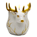 Luxurious Ceramic Deer Candle, Holiday Home Decor Scented with an Enticing English Pear Aroma