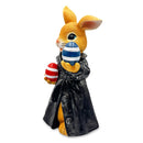 Covert Carrot Collector Funny Bunny Agent Figurine, 7" Dueling Easter Rabbit Garden Statue